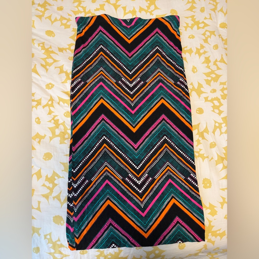 Bisou Bisou Colorful Chevron Pencil Skirt